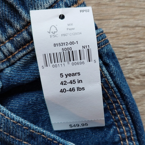 Gap fleece-lined jeans 5T - Picture 7 of 13